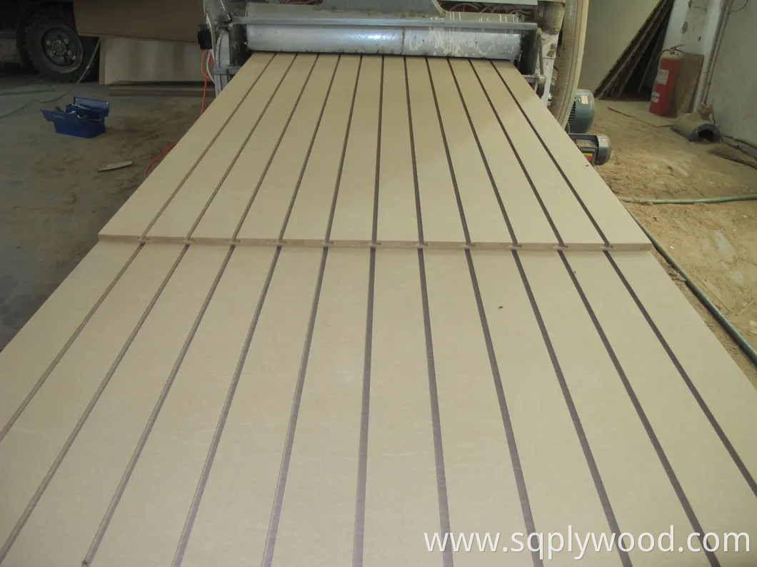12mm 15mm 18mm Melamine Faced MDF Board / Slot MDF / UV MDF